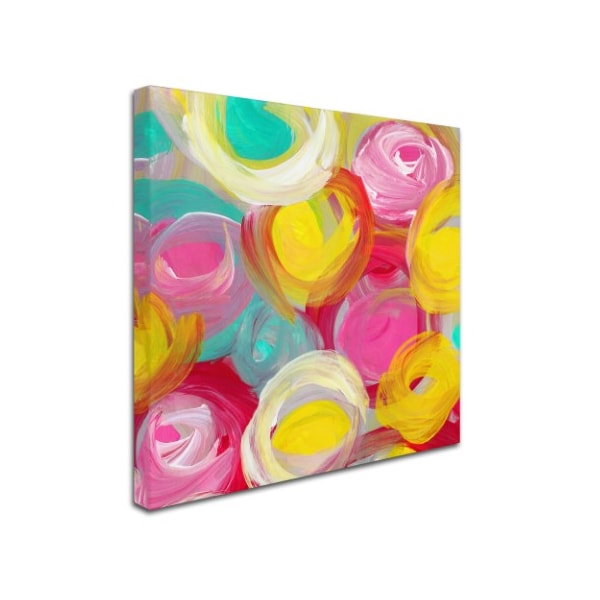 Amy Vangsgard 'Rose Garden Circles Square 1' Canvas Art,24x24